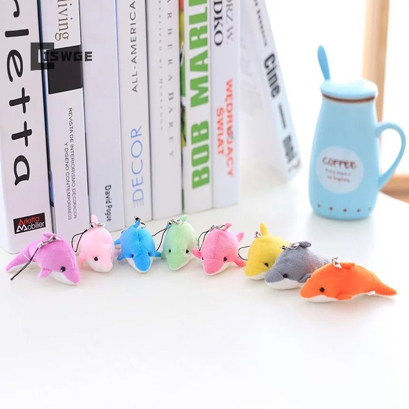 Móc Khóa Hình Cá Heo Nhồi Bông Dễ Thương