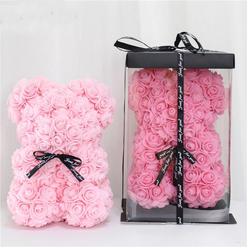 Gấu Bông Hoa Hồng 25cm Làm Quà Tặng Lễ Tình Nhân