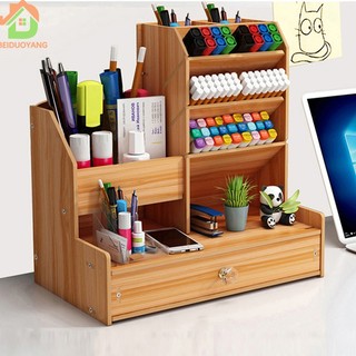 Lebi hộp đựng bút bằng gỗ kiểu xiên giá đỡ