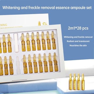 Bộ hộp Ampoule Essence Làm trắng da và đốm Làm sáng chất lỏng thiết yếu nuôi dưỡng da Nicotinamide Essence Lotion Ampoule Stock Solution 28 chiếc * 2ml