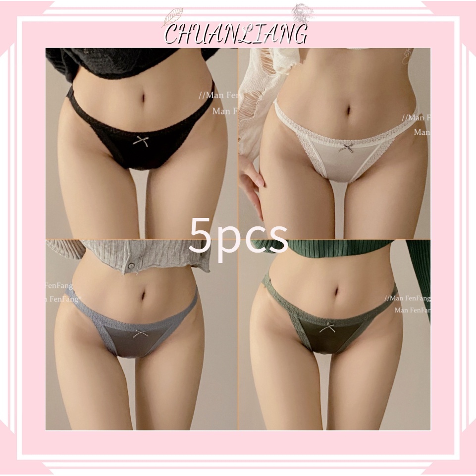 Quần Lót Lụa Lưng Thấp Không Đường May Phối Ren Phong Cách Âu Mỹ Quyến Rũ quần lót nữ
