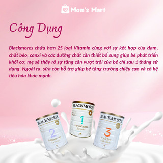 Sữa Blackmore Úc số 1,2,3 lon 900g