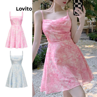Lovito Đầm họa tiết hoa dễ thương cho nữ L79AD065(Nhiều màu)