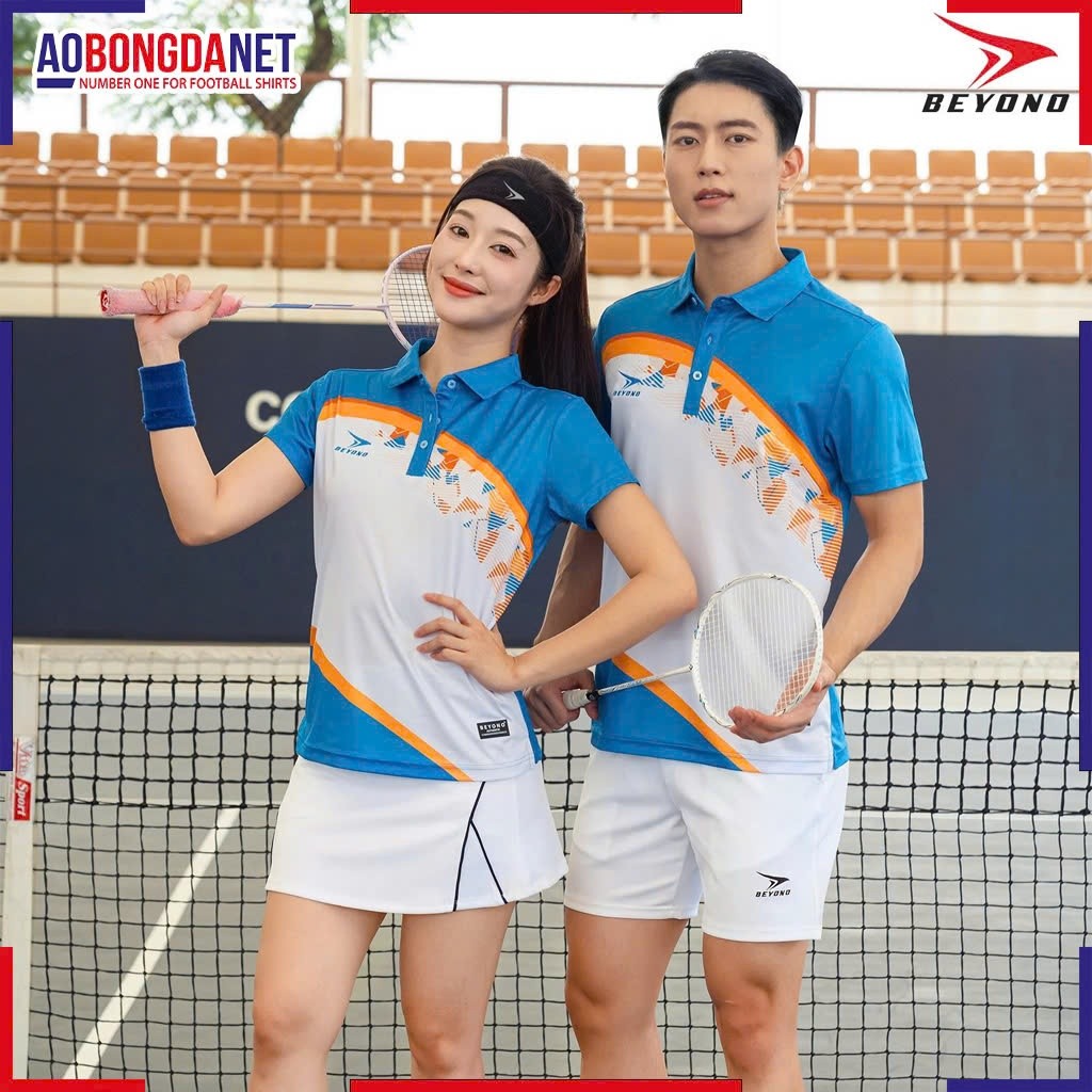 Áo Cầu Lông Nam Nữ Beyono Vicky CL12 Chính Hãng, Áo Thể Thao Pickleball Co Giãn Thấm Hút