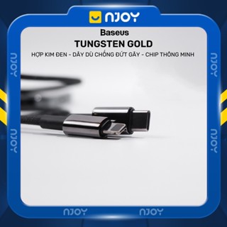 Cáp Sạc Nhanh 20W Hợp Kim Đen Baseus Chân Type C PD Cho Điện Thoại iPhone 14 Pro Max 13 12 11