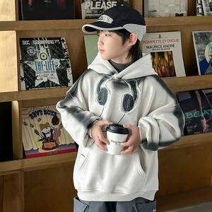 Áo Hoodie Nỉ Bé Trai CONXINH In Loang TAI NGHE TRẮNG ĐEN Thời Trang Thu Đông Cho Bé Từ 14kg Đến 48kg