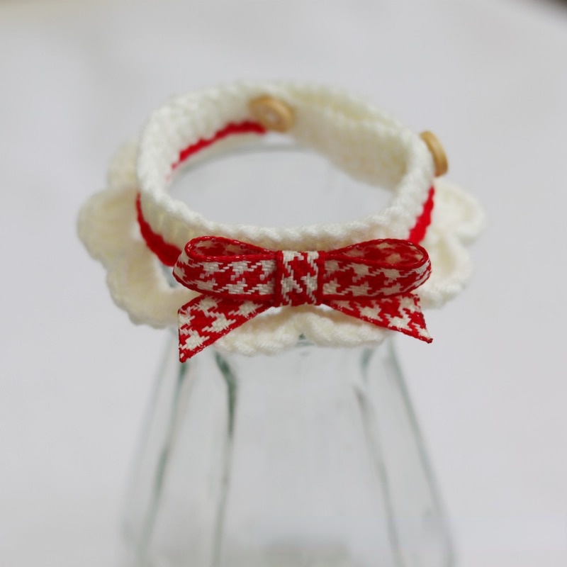 Vòng Cổ Len Đan Dễ Thương Cho Thú Cưng