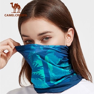 Camel Khăn Choàng Cổ Kiêm Mặt Nạ Chống Nắng Bằng Lụa Lạnh Mỏng Dùng Khi Đi Xe Đạp