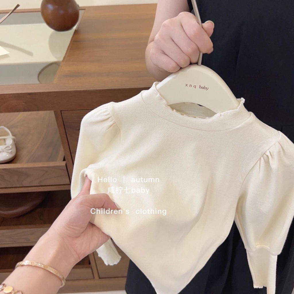Baby 2023 Áo vest Dệt Kim Trái Tim Ngọt Ngào Mùa Thu Mới