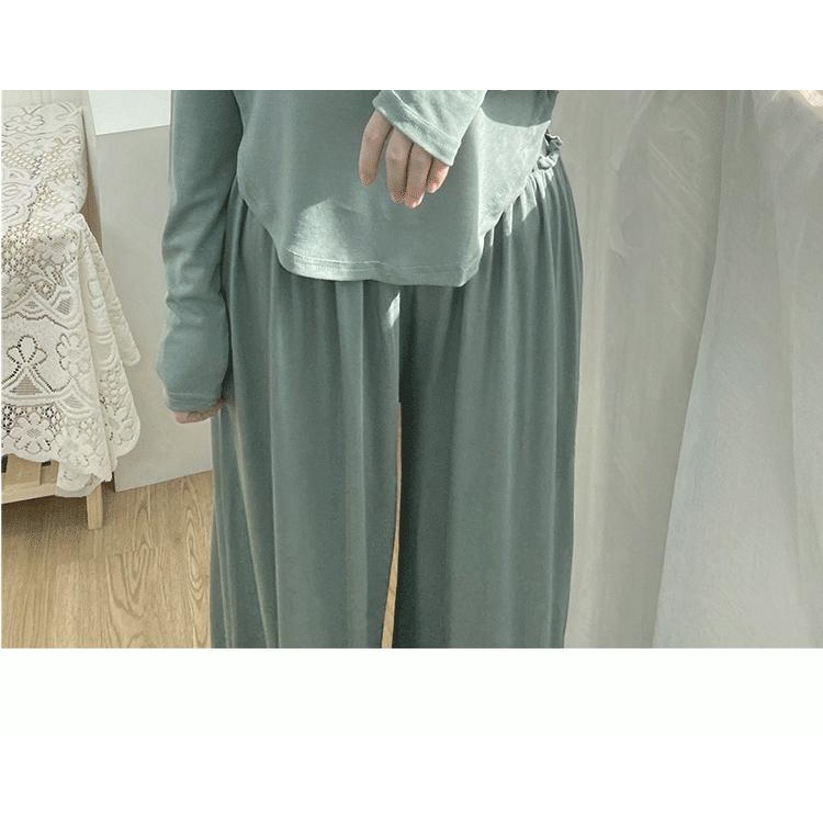 Áo Thun Nữ Tay Dài Cổ Vuông Phong Cách retro