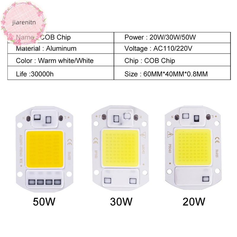 Chip Đèn led cob Thông Minh 20w 30w 50w ac 220v