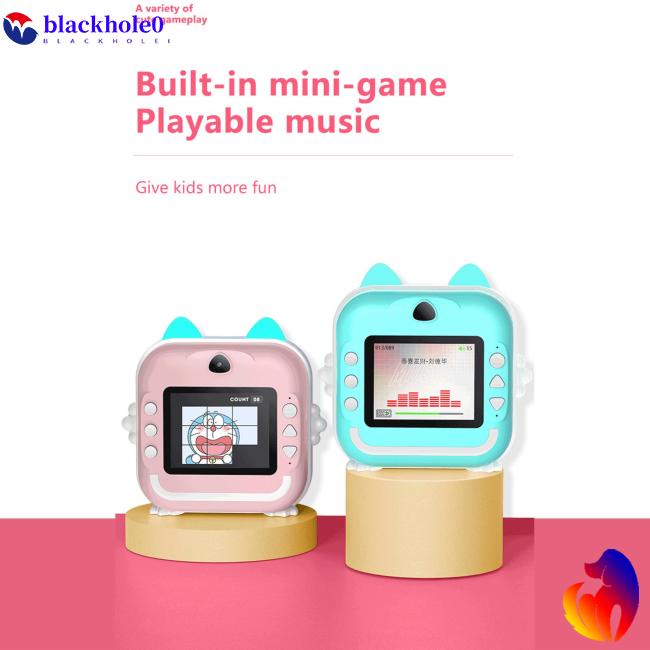 Bh q5 Máy Ảnh In Tức Thì Với Màn Hình 2 inch Và Dây Buộc Bằng Giấy Làm Quà Tặng Đồ Chơi Cho Bé Trai Bé Gái 3-12 Tuổi