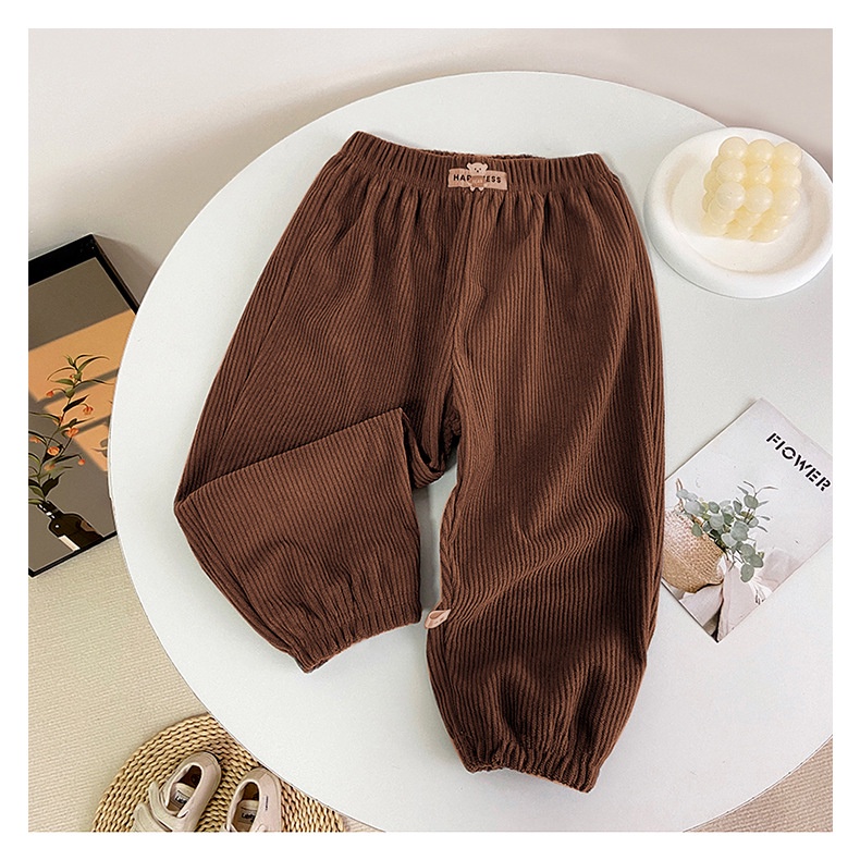 Quần Thụng Thể Thao Màu Trơn 70-150cm Phong Cách Hàn Quốc Thời Trang Thu Đông Cho Bé