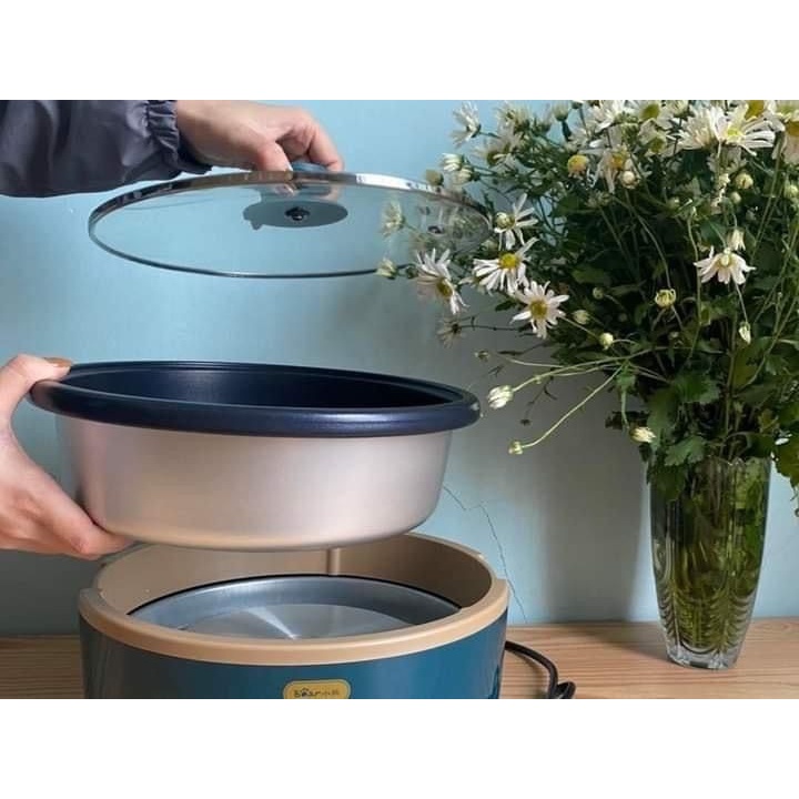 Nồi Lẩu Bear ⚡ CHÍNH HÃNG ⚡ Bếp Lẩu Chiên Xào Đa Năng Dung Tích 4L Model DHG-P40C1-Bảo Hành 12 Tháng