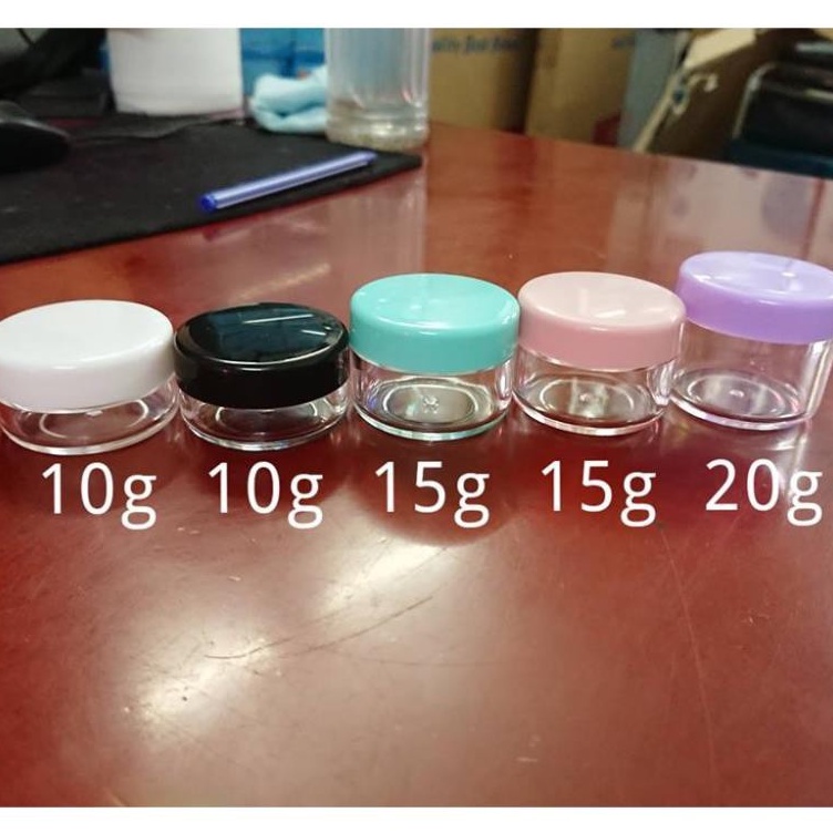 PVN60915 Hũ nhựa chiết mỹ phẩm 10g, 15g, 20g