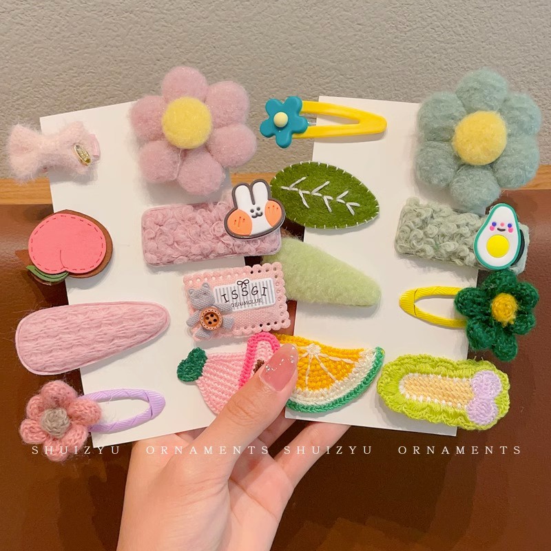 Kẹp Tóc Mái Bằng Lông Nhung Dễ Thương Thời Trang Hàn Quốc Cho Bé Gái