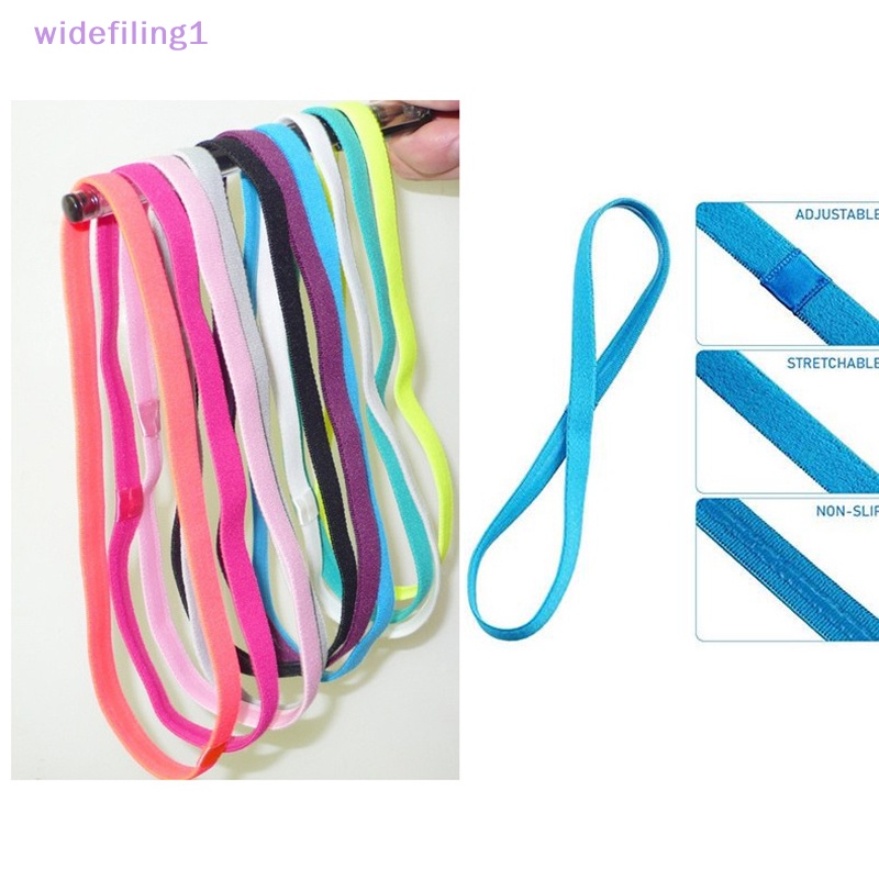 Widefiling1 Băng Đô Thể Thao Màu Trơn Chống Trượt Thấm Hút Mồ Hôi Co Giãn Dành Cho Nam Nữ