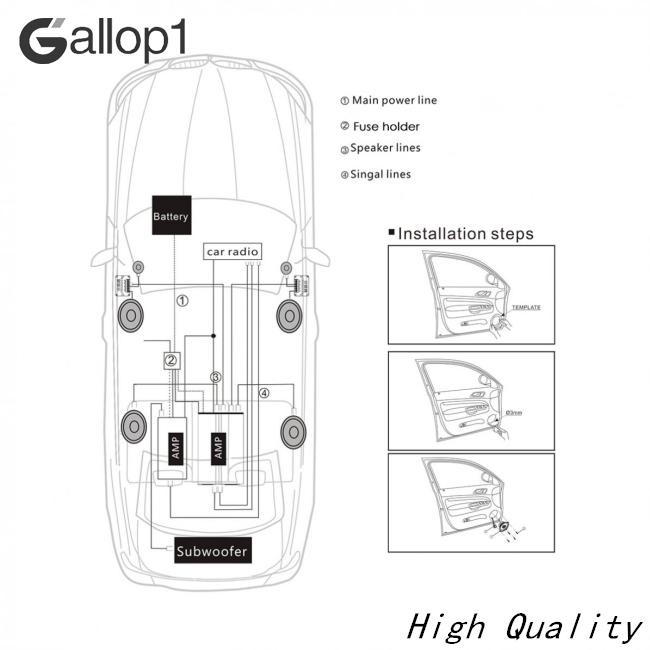 Goallop1 2 Cặp Loa Âm Thanh Vòm 500w Cho Xe Hơi