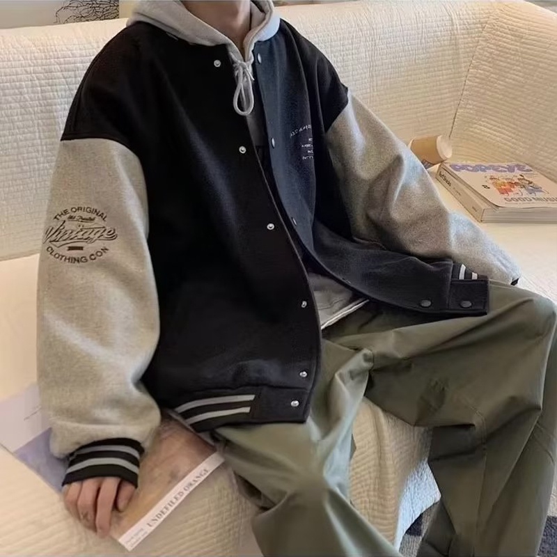 Esea Áo Khoác Bóng Chày Tay Dài Phong Cách Đường Phố Nhật Bản Giản Dị Thời Trang Thường Ngày Mới Dành Cho Nam Và Nữ