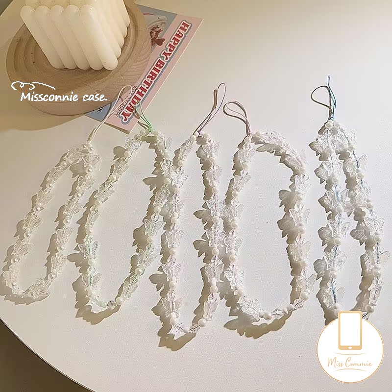 Ốp Điện Thoại Trong Suốt Màu Kẹo Kèm Dây Đeo Chuỗi Hạt diy Cho iphone oppo vivo xiaomi samsung realme