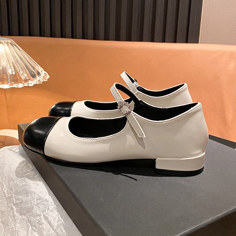 Giày Búp Bê mary jane Da Mềm Mũi Tròn Thời Trang Cho Nữ