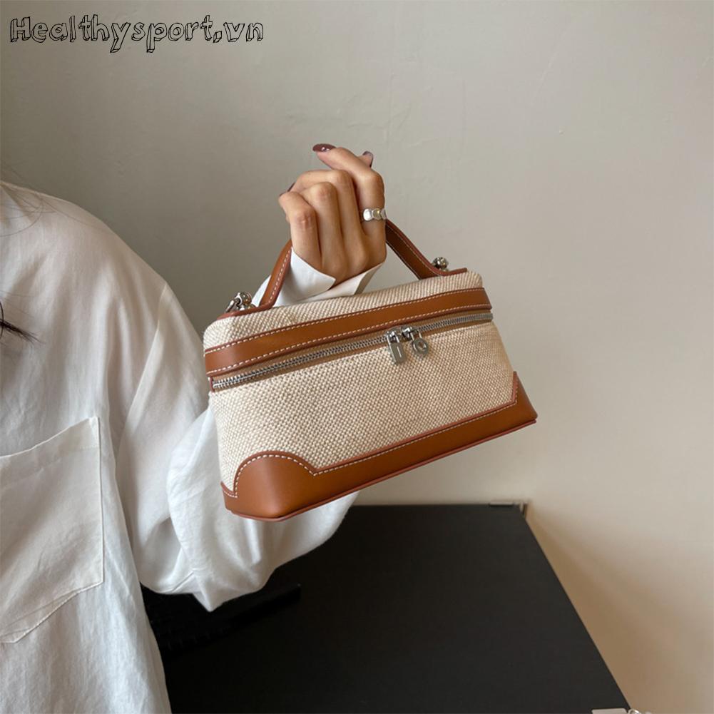 Túi Xách canvas Phối Màu Tương Phản Thời Trang Cho Nữ