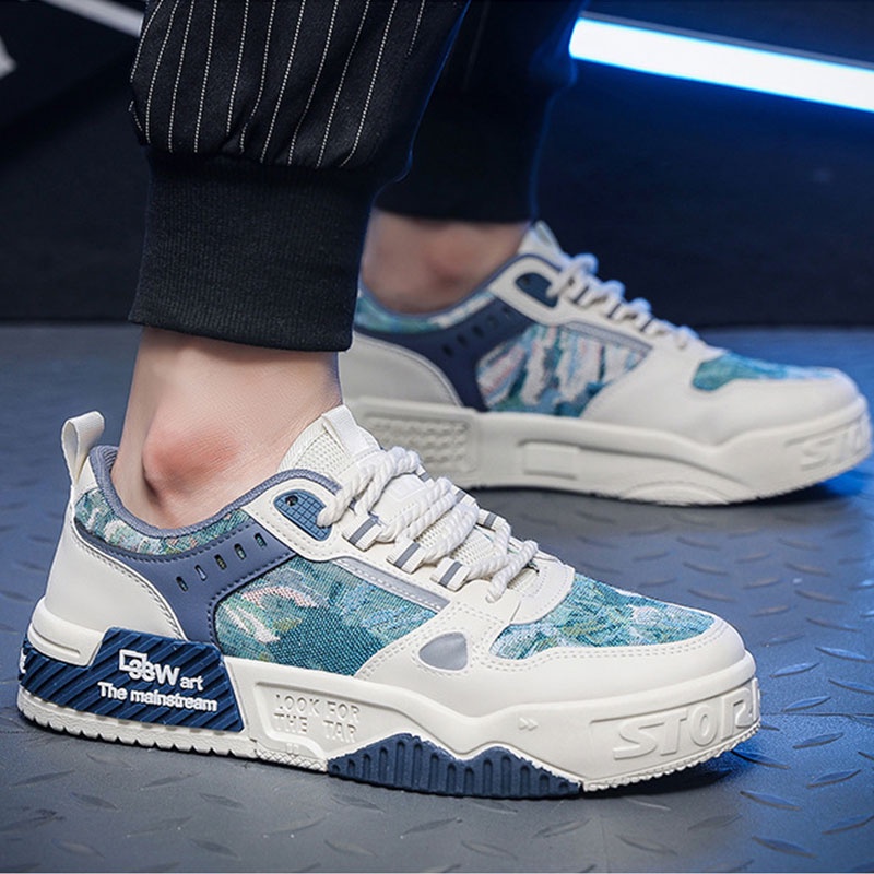 Lavina Carolio Giày Thể Thao Da Cổ Thấp Thoáng Khí Thời Trang Thường Ngày Cho Nam Sinh