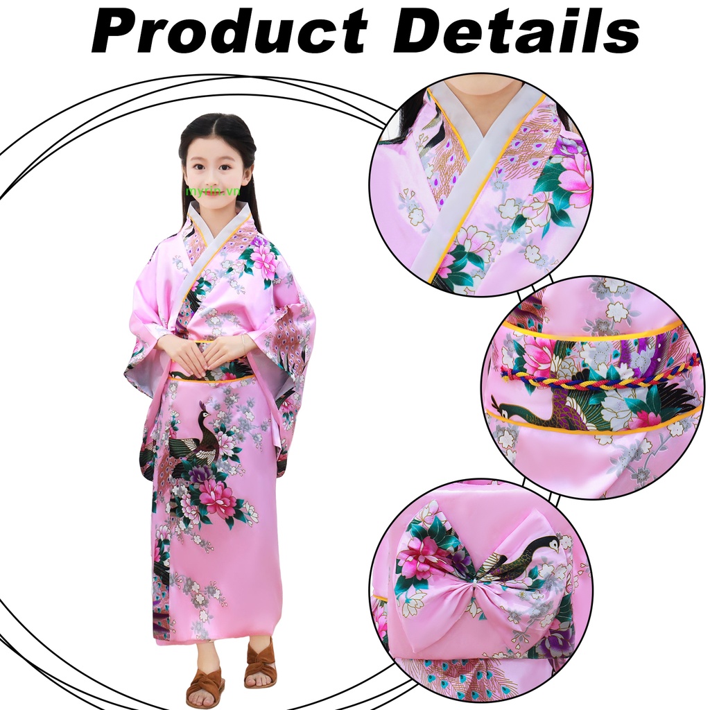 Đầm kimono Nhật Bản Hóa Trang Công Chúa Cho Bé Gái