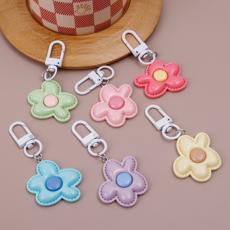 Móc Chìa Khóa Hình Bông Hoa Màu Kẹo Ngọt Ngào Xinh Xắn charms