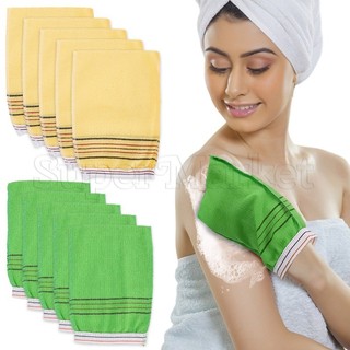 Bông tắm hai mặt tẩy tế bào chết / găng tay / găng tay tẩy tế bào chết làm sạch da cho người lớn