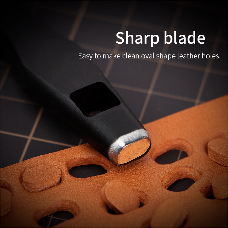Wuta Dụng Cụ Đục Lỗ Thắt Lưng Da Hình oval