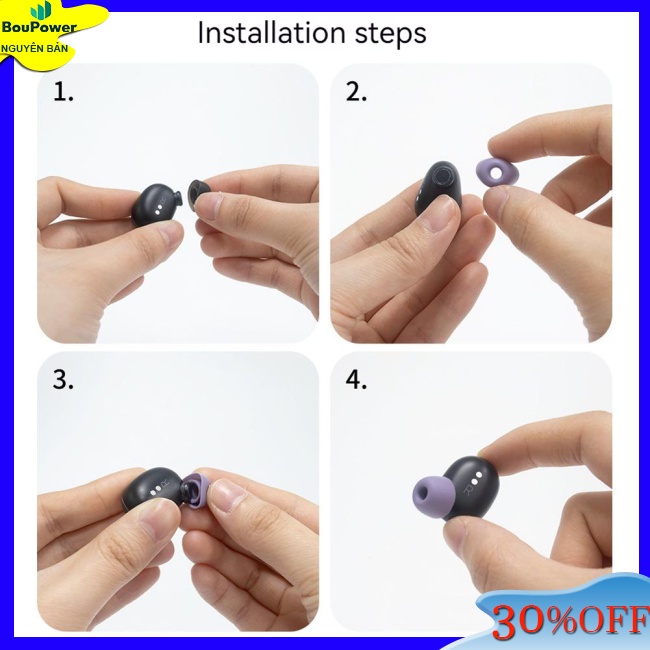 Boupower 5 Cặp Nút Bịt Tai Nghe bluetooth Bằng Silicon Chống Bụi Cho pixel buds pro