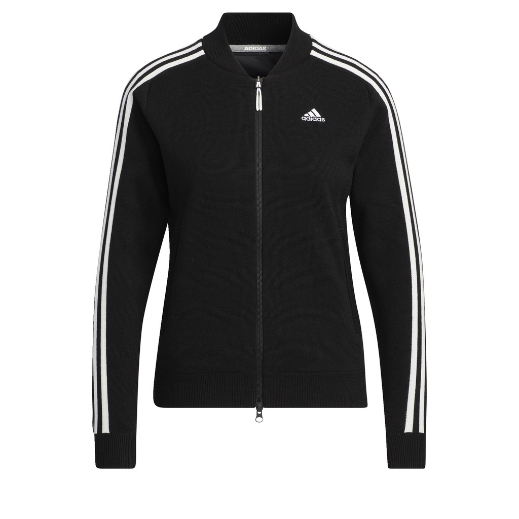 adidas Đánh gôn Áo Len Dài Tay 3 Sọc WIND.RDY Nữ Đen HG8247