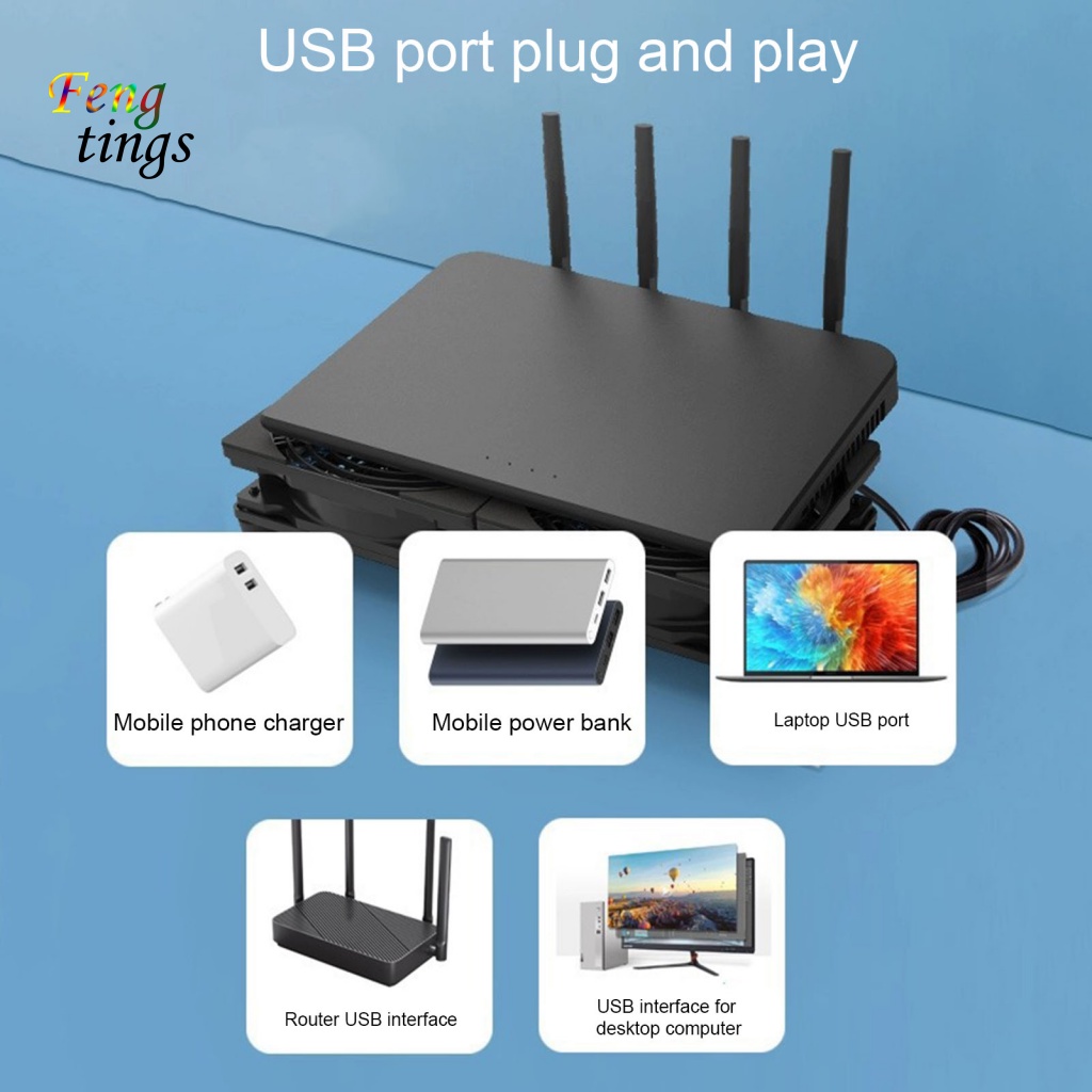 Quạt mini usb 5v Làm Mát Không Tiếng Ồn Tốc Độ Cao Cho Máy Tính tv boxes and routers 1800rpm