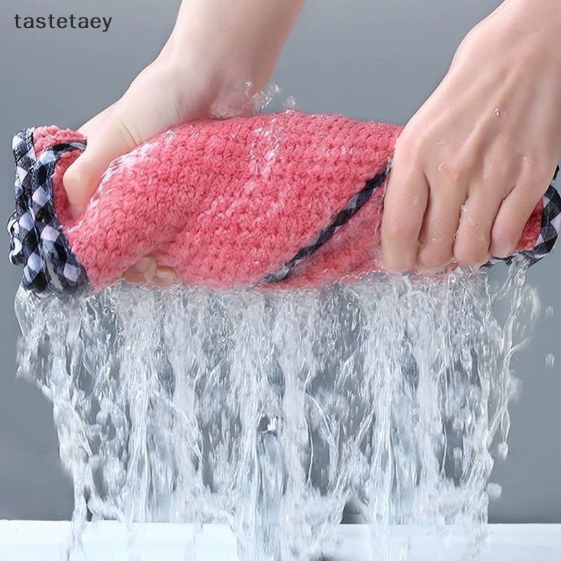 Tast Khăn Lông Cừu San Hô Lau Chùi Không Bám Dầu Có Thể Treo Được Hai Mặt