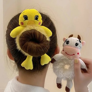 Dây buộc tóc đuôi ngựa / dây buộc tóc co giãn hình gấu / dây buộc tóc lông xù / dây thun cao su hoạt hình thời trang nữ