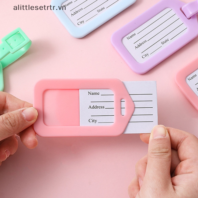 Alittlesetrtr 1 Thẻ Ghi Tên Hành Lý Bằng Nhựa pvc Chống Thấm Nước Họa Tiết Hoạt Hình Sáng Tạo Cho Nam Và Nữ vn