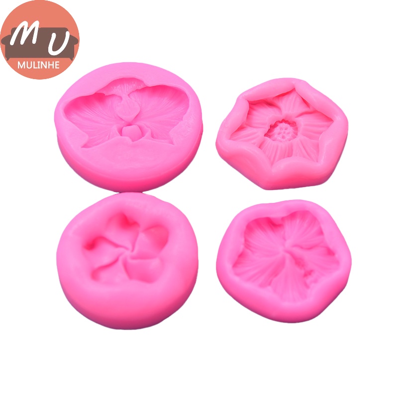 Khuôn Silicon Mềm Hình Hoa 3d Làm Bánh / Xà Phòng / Sô Cô La / Đá Viên diy