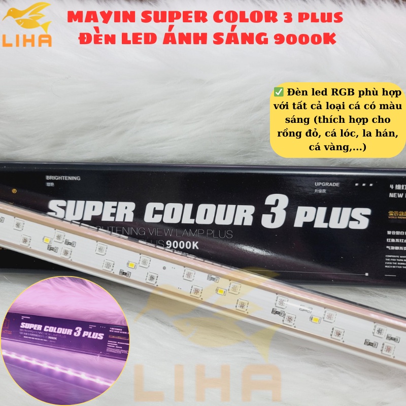 Đèn MAYIN SUPER COLOR 3 PLUS 9000K - Đèn Led Cao Cấp Huyết Long, Cá Lóc, Cá Vàng
