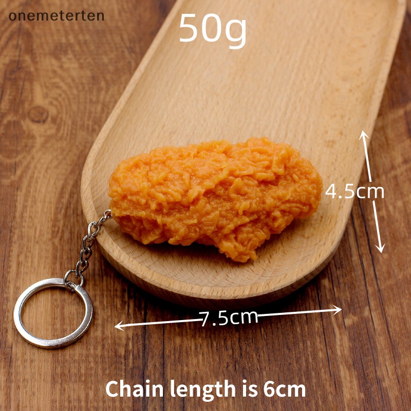 Rten Móc Khóa mini Hình Đùi Gà / Thức Ăn Sáng Tạo Có Móc Khóa