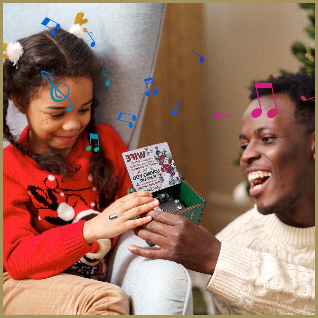 Hộp Nhạc Trang Trí Giáng Sinh / Sinh Nhật / Làm Quà Tặng paca3vn