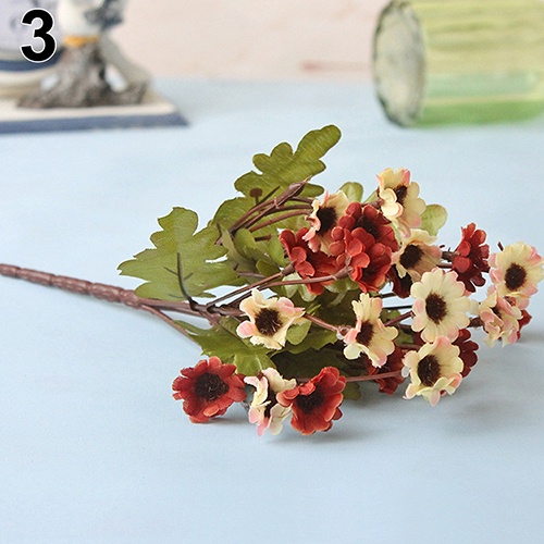 Đồ Chơi Cao Cấp Cho Bé| 1 Bó 24 Bông Hoa Cúc Giả Bằng Vải Dùng Trang Trí