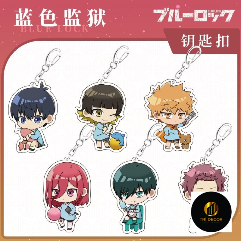 Móc khoá Anime Manga Blue Lock Kindergarten Nagi Seishiro Mikage Reo Acrylic KCute phụ kiện trang trí dễ thương