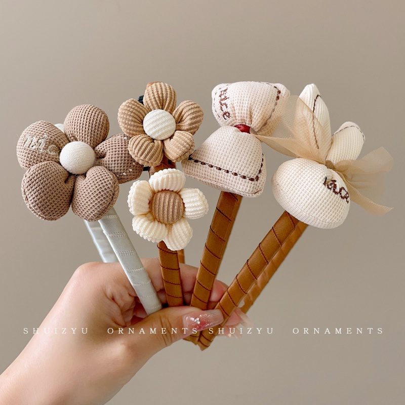 Băng Đô Cài Tóc Cho Bé Chống Trượt Đính Hoa Dễ Thương Cho Bé Gái