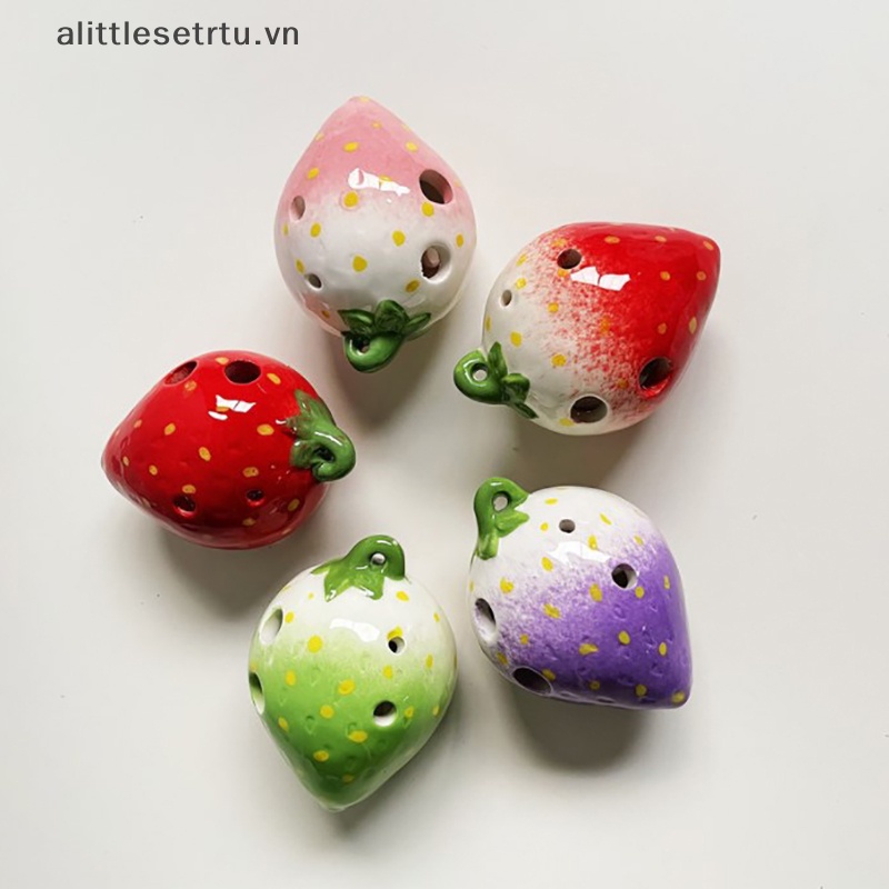 Alittlesetrtu Kèn ocarina Gốm 6 Lỗ Màu gradient Sáng Tạo Cho Người Mới Bắt Đầu vn