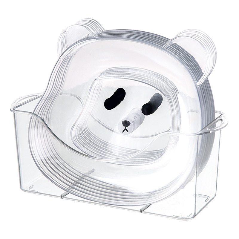 Đĩa Đựng Trái Cây / snack Trong Suốt Hình Xương Gấu