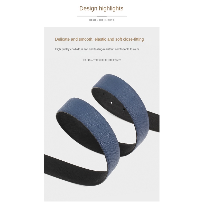 Thắt Lưng Da Bò Không Đầu Đục Lỗ 8 Nhân Vật Đầu Tiên Cho Nam