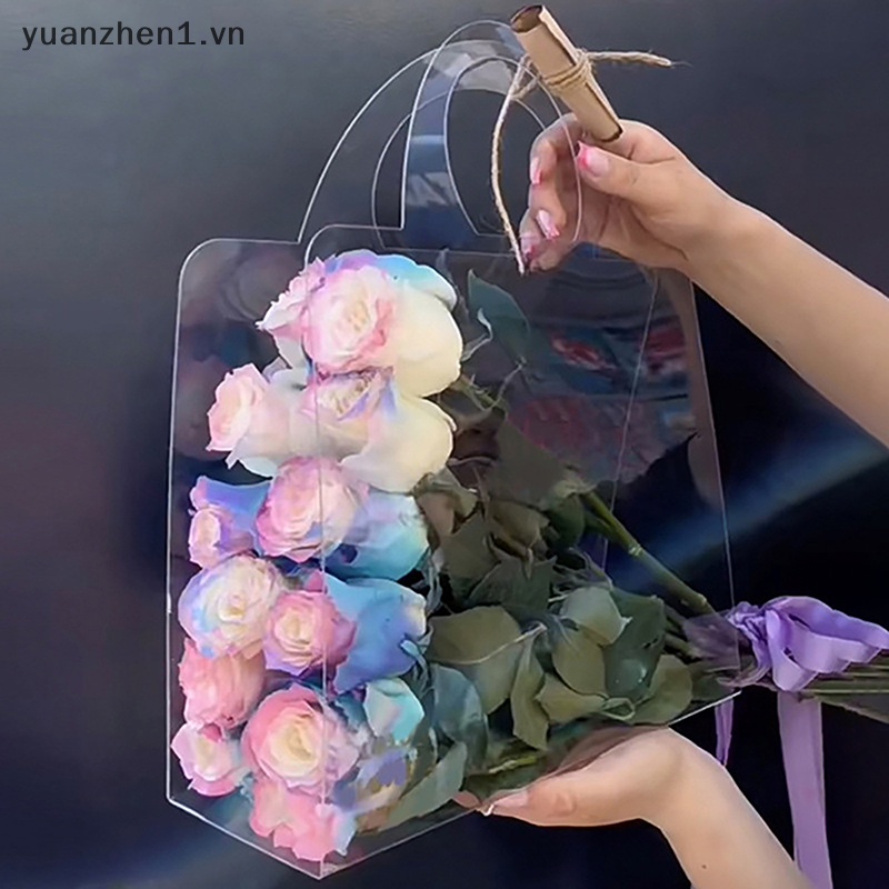 1 Túi Xách Hoa Hồng Trong Suốt Cho Nữ
