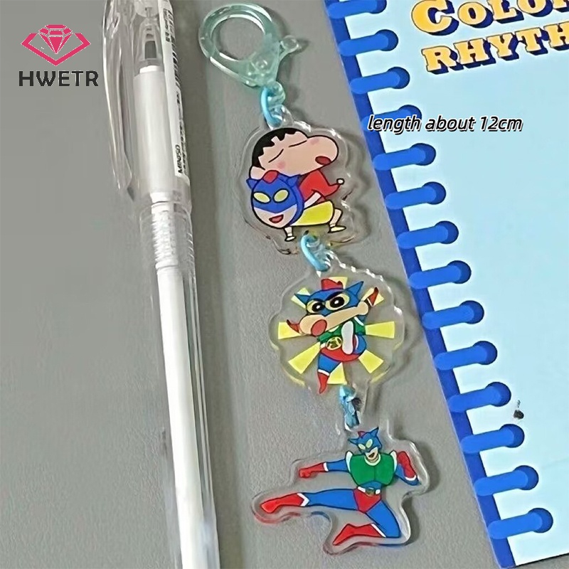 Hwetr Dây Móc Khóa Hình shin-chan Bằng acrylic Dễ Thương Trang Trí Túi Xách Mới