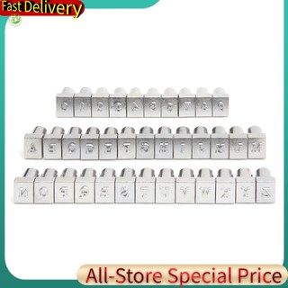 Bộ dụng cụ đục lỗ làm đồ da thủ công bằng thép in chữ số và chữ cái